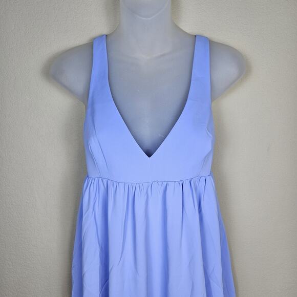 Amanda Uprichard x Revolve Eloise Dress English Lavender Mini Smocked Pockets M - Picture 5 of 16